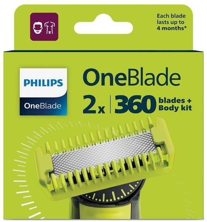 PHILIPS ONEBLADE FACE&BODY 360 VAIHTOTERÄT, 2-PACK