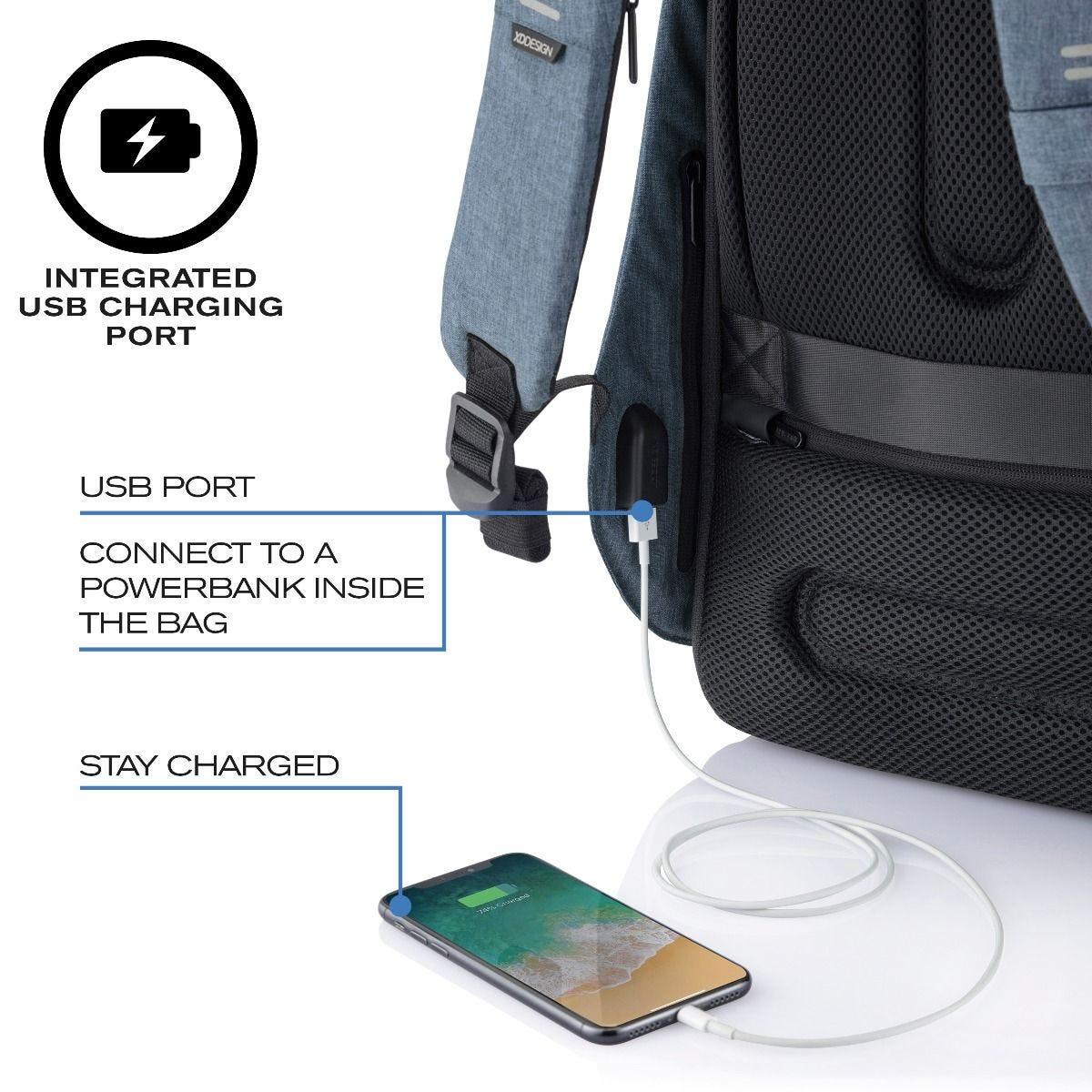 XD DESIGN ANTI-THEFT BACKPACK BOBBY HERO REGULAR Mėlynas P/N: P705.299