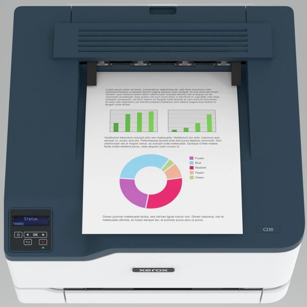 Xerox C230 A4 spalvotas spausdintuvas, 22 psl./min. Dvipusis, tinklas, wifi, USB, 250 psl.