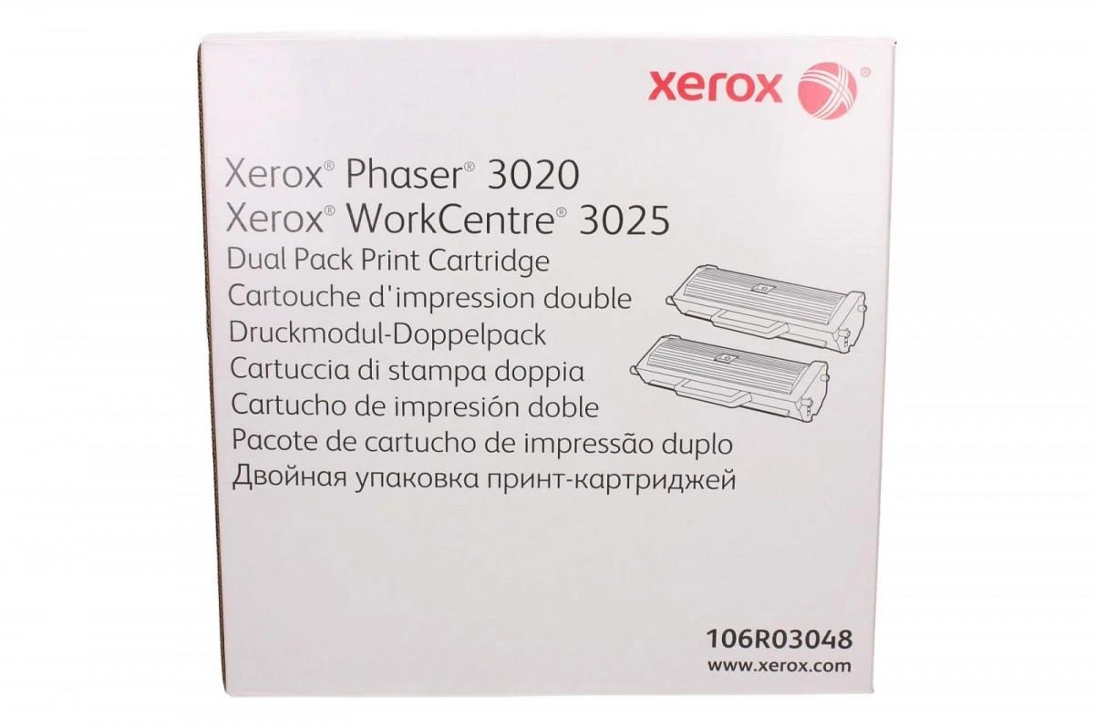 Xerox Phaser 3020 / WorkCentre 3025 (106R03048) Dual Pack Lazerinė kasetė, Juoda