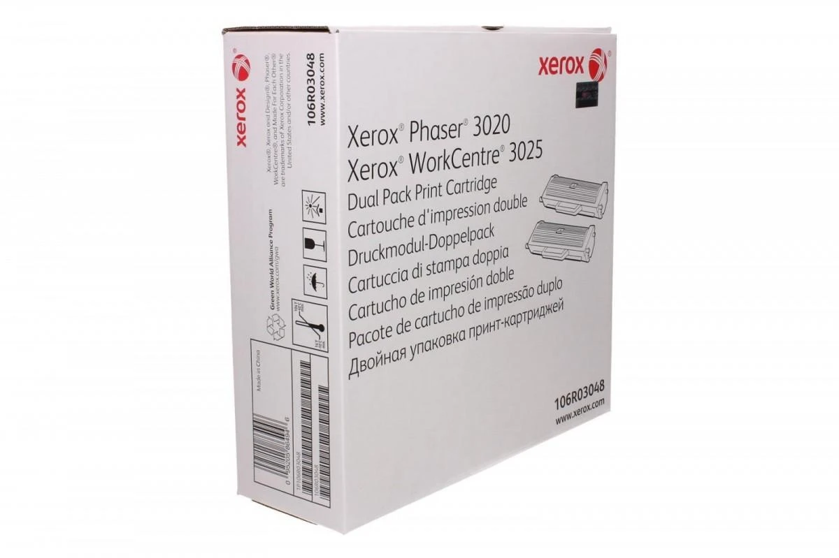 Xerox Phaser 3020 / WorkCentre 3025 (106R03048) Dual Pack Lazerinė kasetė, Juoda