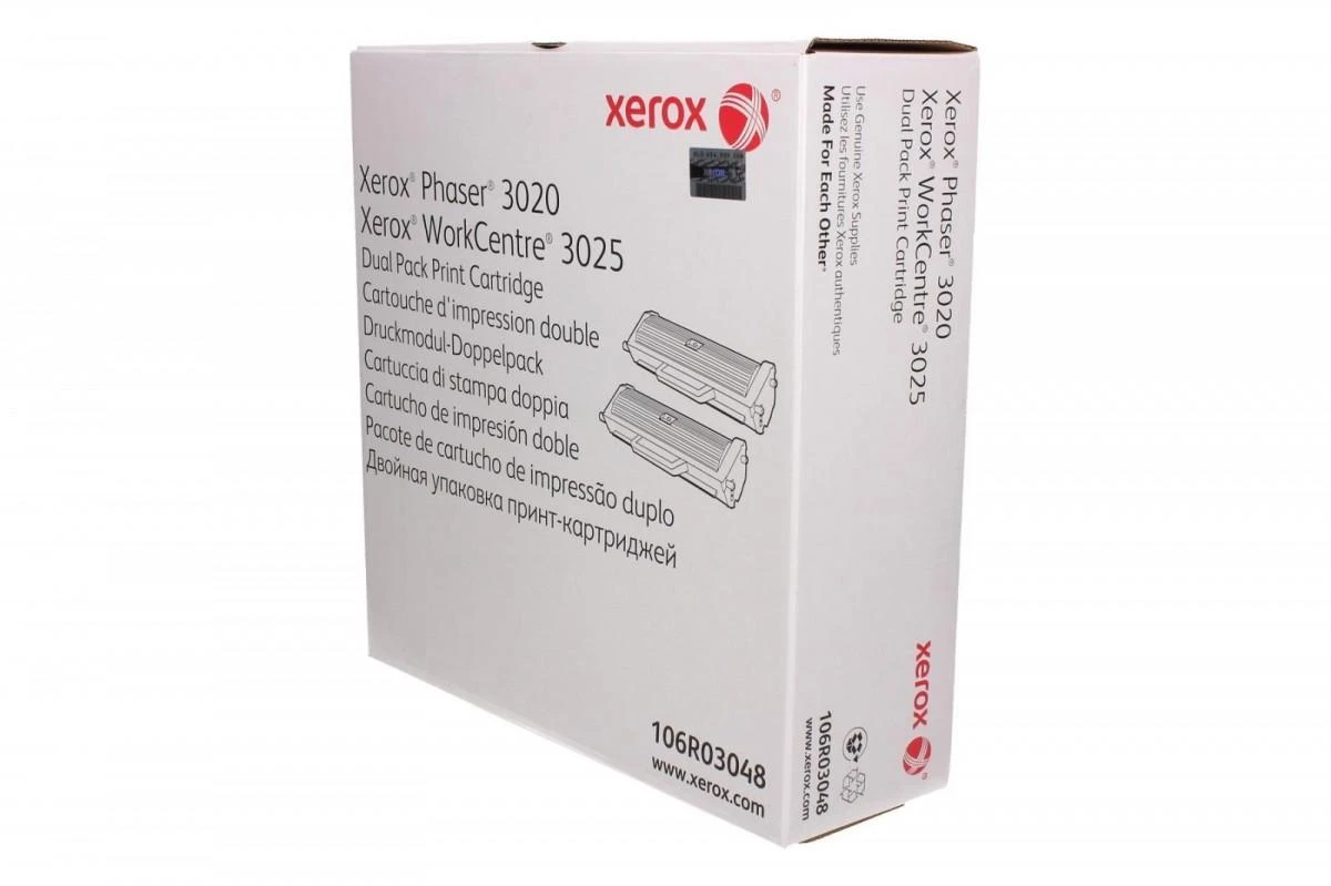 Xerox Phaser 3020 / WorkCentre 3025 (106R03048) Dual Pack Lazerinė kasetė, Juoda