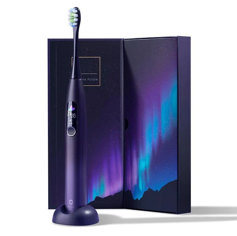 Elektrinis dantų šepetėlis Oclean X Pro, violetinis (Aurora Purple)