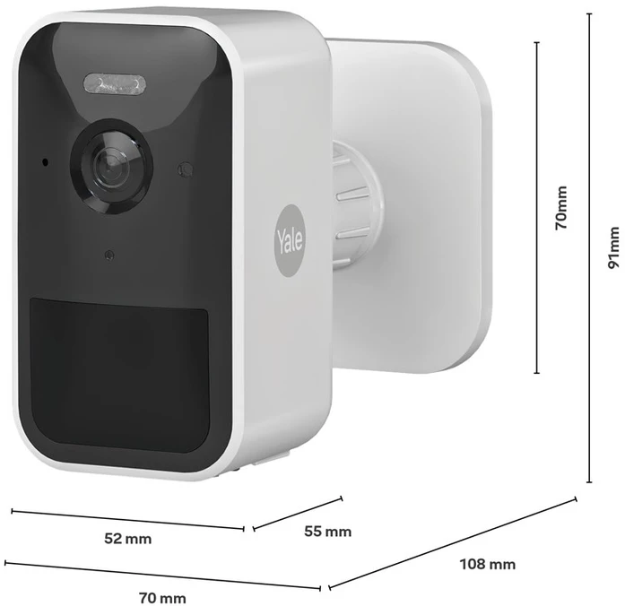 Yale SV-OC-1A-W apsaugos kamera Cube IP apsaugos kamera Vidaus ir lauko 1080 x 1920 pikselių siena