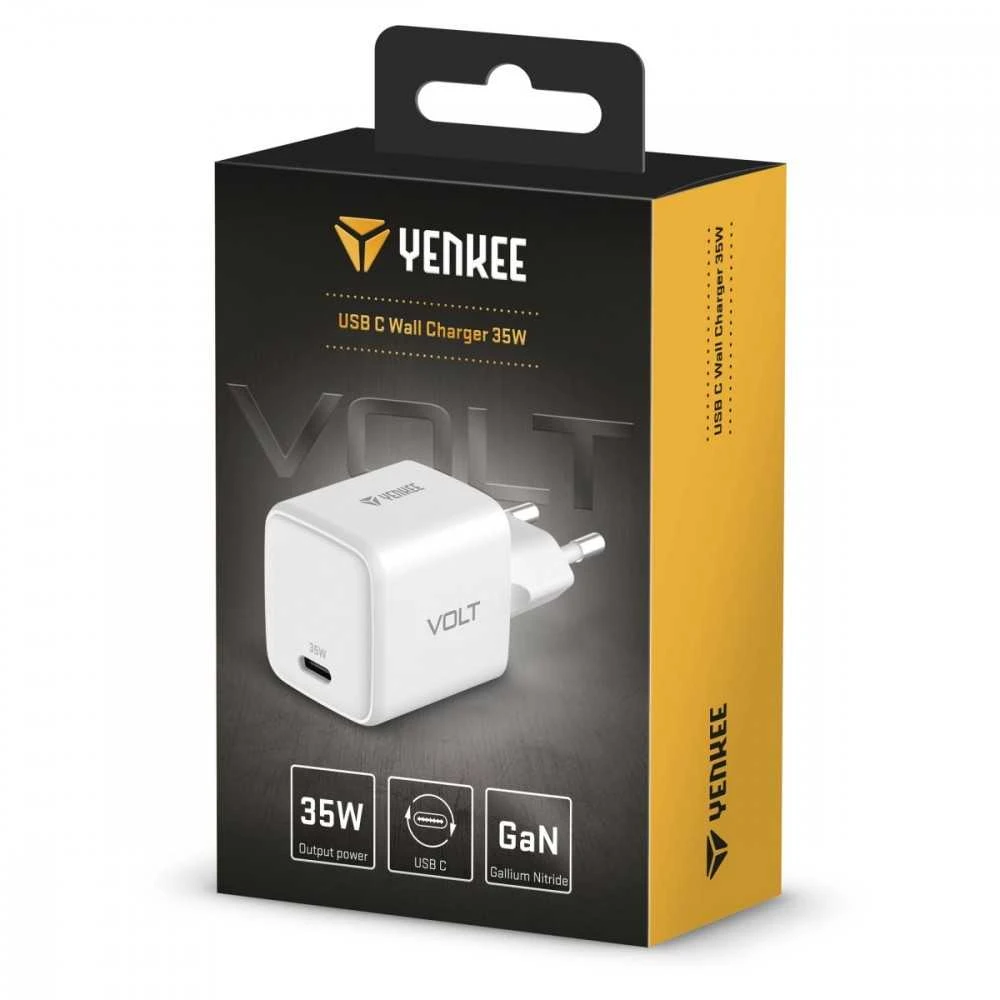 Yenkee Įkroviklis jungiama į tinklą usb c 35w 3a power delivery 3.0 qc 3.0 balta