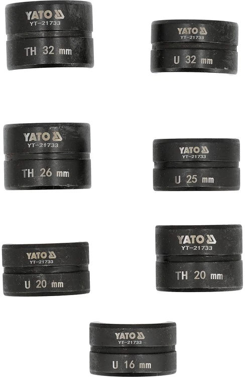 YATO Akumuliatorinis PEX vamzdžių presavimo įrankis U/TH 16–32 mm, 18 V, tik korpusas, YT-21733