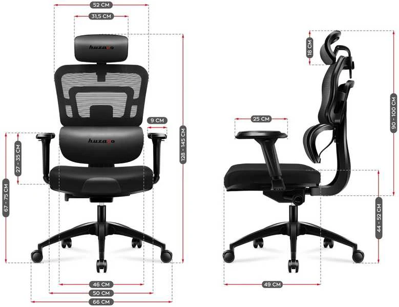 Žaidimų kėdė huzaro combat 7.0 juodas