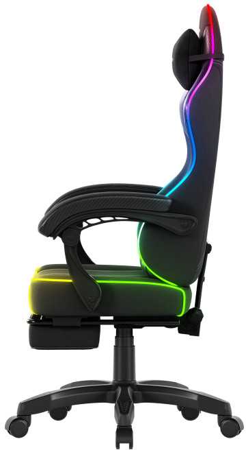 Žaidimų kėdė Huzaro Force 3.7 RGB, juodos spalvos