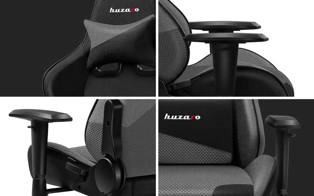 HUZARO FORCE 6.2 Pilkas Mesh Gaming Armfair