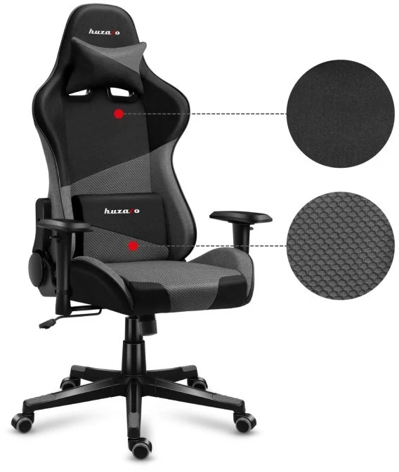 HUZARO FORCE 6.2 Pilkas Mesh Gaming Armfair