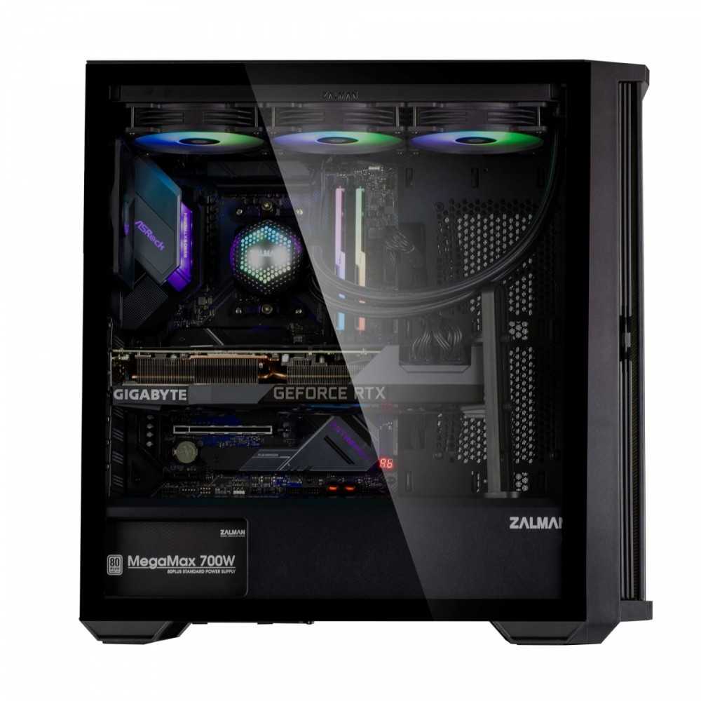 Zalman Case z10 atx vidurio bokšto juodas ventiliatorius x4