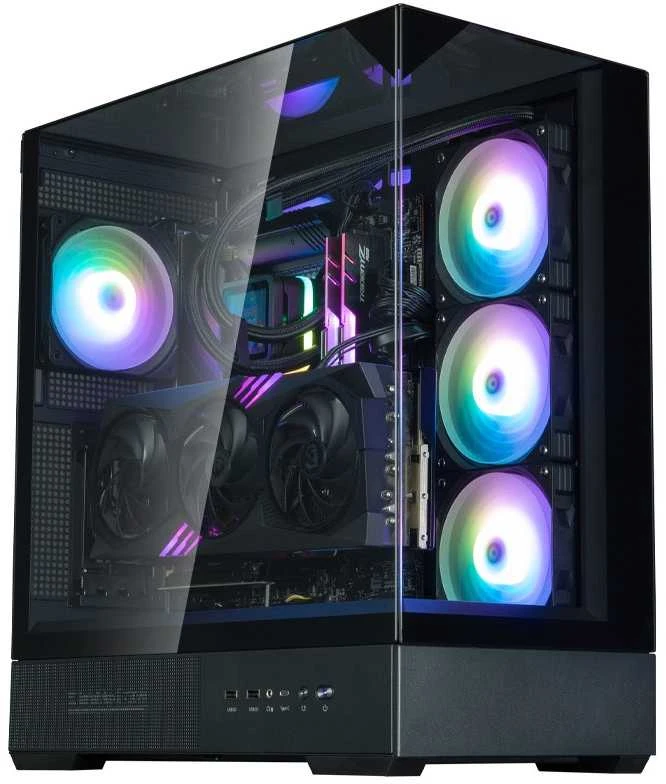 Zalman „Obudowa p40 prism plus“ vidutinio dydžio bokšto tipo kompiuteris, juodas