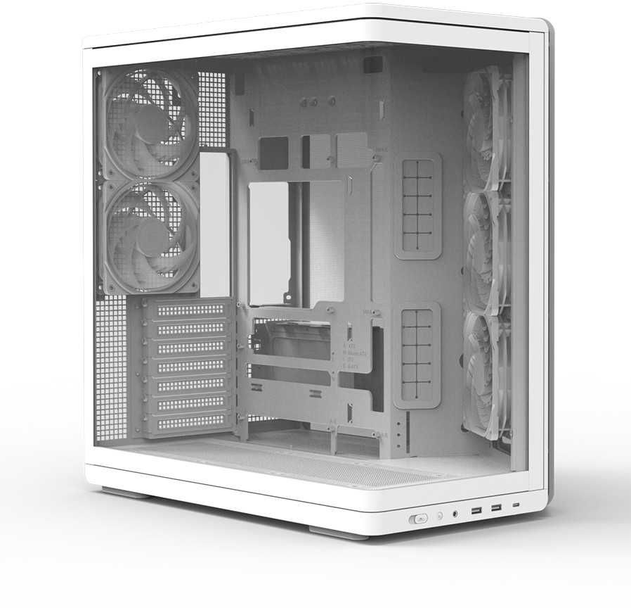 Zalman P60 vidutinio dydžio bokšto korpusas su 5 ARGB ventiliatoriais, baltas