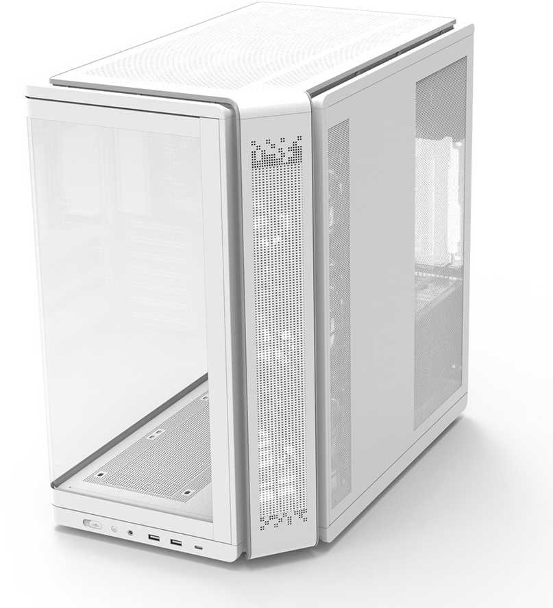 Zalman P60 vidutinio dydžio bokšto korpusas su 5 ARGB ventiliatoriais, baltas