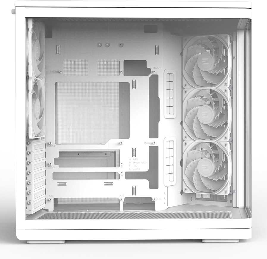 Zalman P60 vidutinio dydžio bokšto korpusas su 5 ARGB ventiliatoriais, baltas