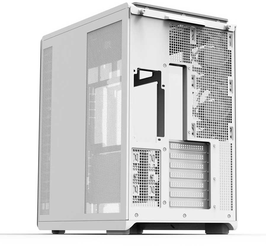 Zalman P60 vidutinio dydžio bokšto korpusas su 5 ARGB ventiliatoriais, baltas