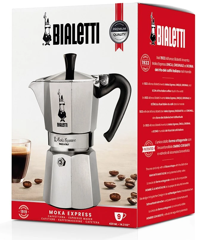 Moka kavinukas Bialetti Moka Express 9-cup
