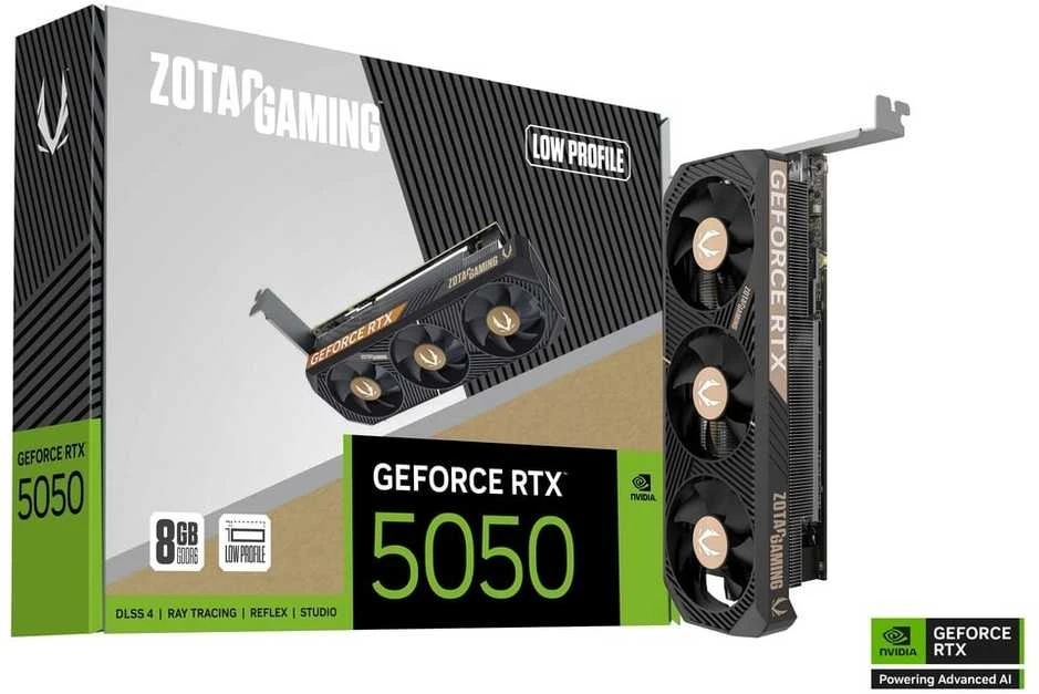 Vaizdo plokštė ZOTAC GAMING GeForce RTX 5050 žemo profilio, 8192 MB GDDR6