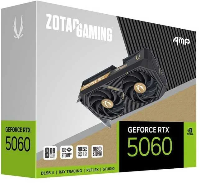 Zotac žaidimų vaizdo plokštė GeForce RTX 5060 AMP NVIDIA 8 GB GDDR7