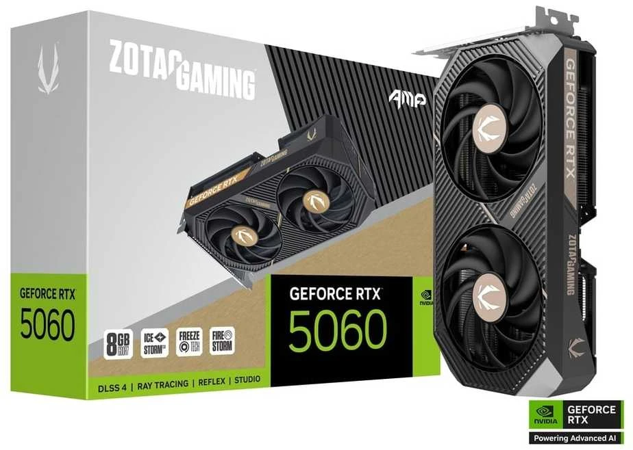 Zotac žaidimų vaizdo plokštė GeForce RTX 5060 AMP NVIDIA 8 GB GDDR7