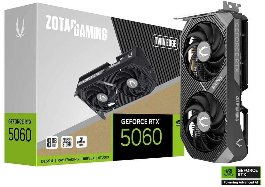 Zotac žaidimų vaizdo plokštė GeForce RTX 5060 Twin Edge NVIDIA 8 GB GDDR7