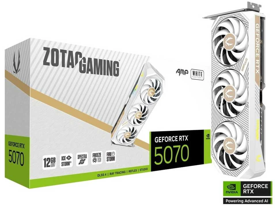 Zotac ŽAIDIMŲ vaizdo plokštė GeForce RTX 5070 AMP NVIDIA 12 GB GDDR7
