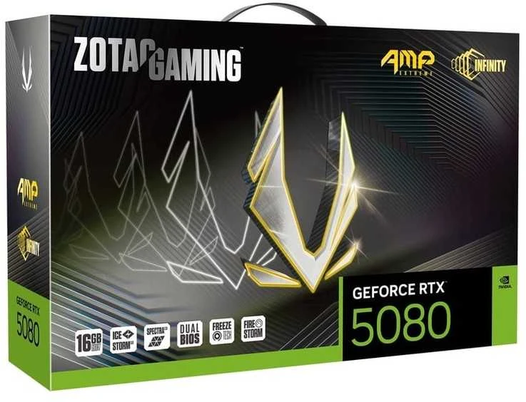 „Zotac Gaming“ vaizdo plokštė „GeForce RTX 5080 16GB Amper Extreme Infinity“