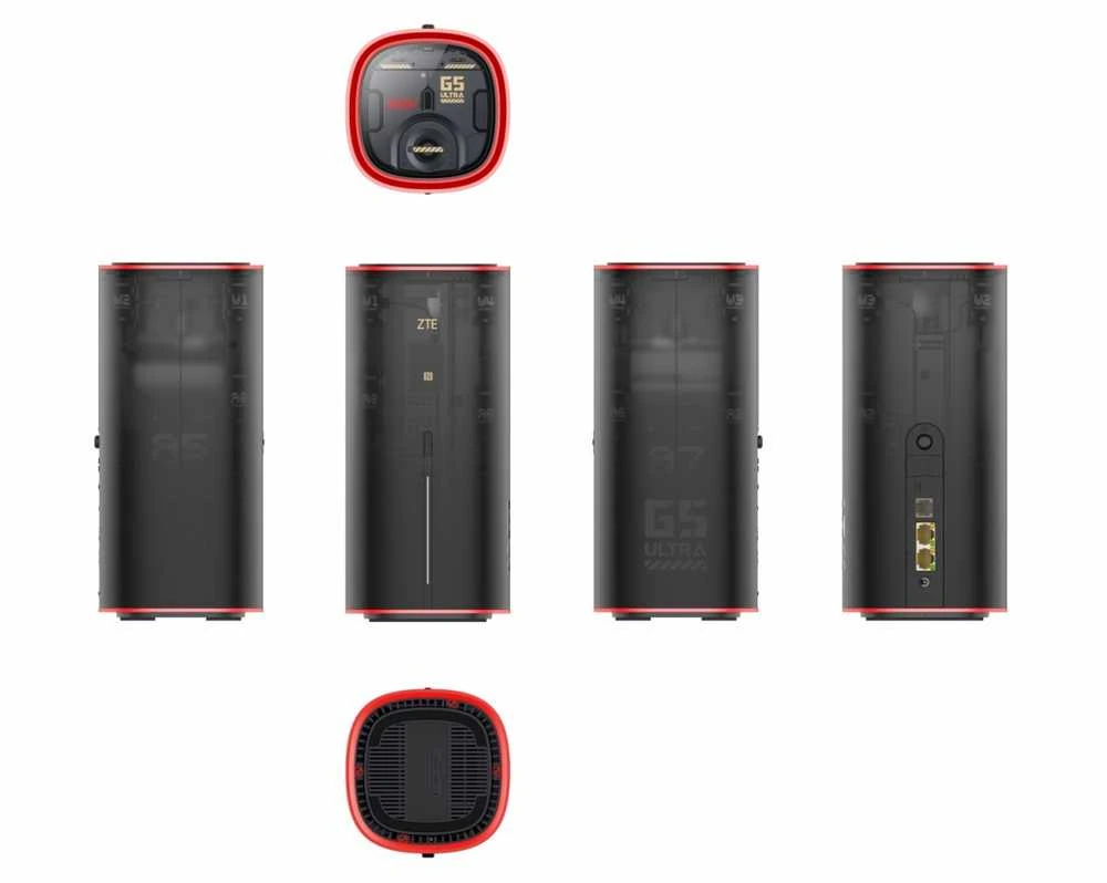 ZTE Maršrutizatorius 5G MC8512 G5 Ultra Juodas-Raudona Gaming wi-fi 7