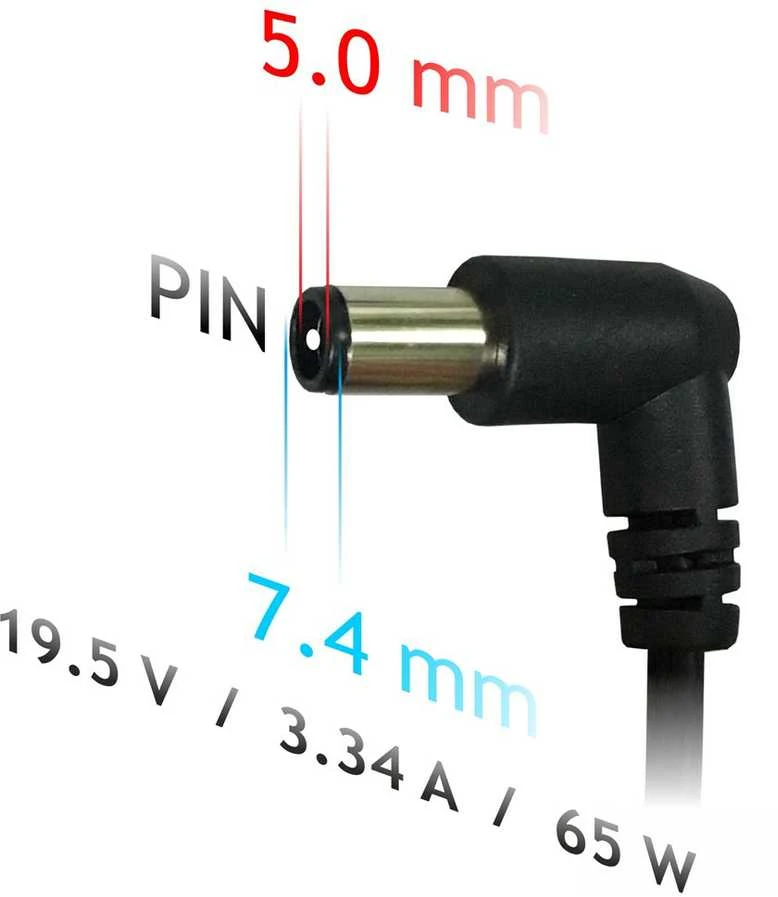 Kintamosios srovės adapteris akyga ak-nd-05 nešiojamajam kompiuteriui Dell (19.5v; 3.34a; 65w; 7.4mm x 5mm)