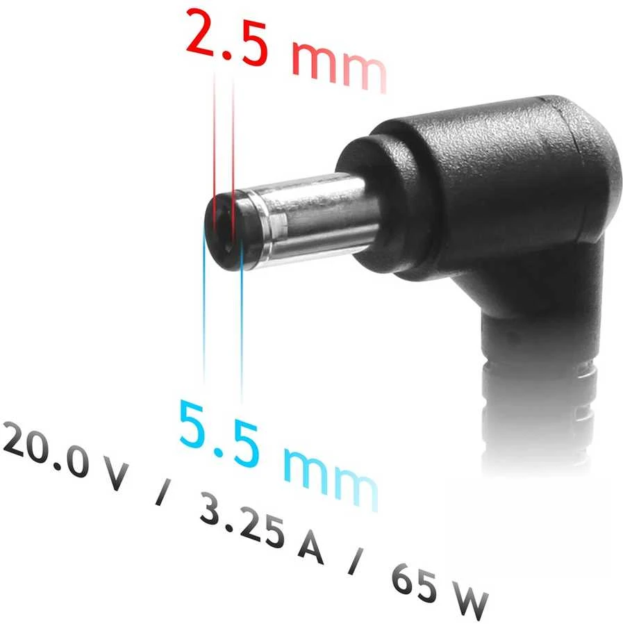 Maitinimo šaltinis sieciowy akyga ak-nd-17 do notebooka compaq, fujitsu, hp, toshiba (20 v; 3,25 a; 65w; 5.5 mm x 2.5 mm)