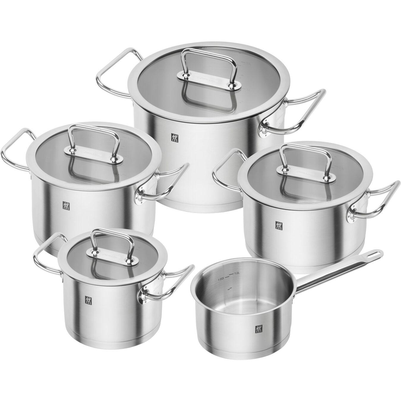ZWILLING PRO 5 dalių 18/10 nerūdijančio plieno puodų rinkinys, sidabrinis