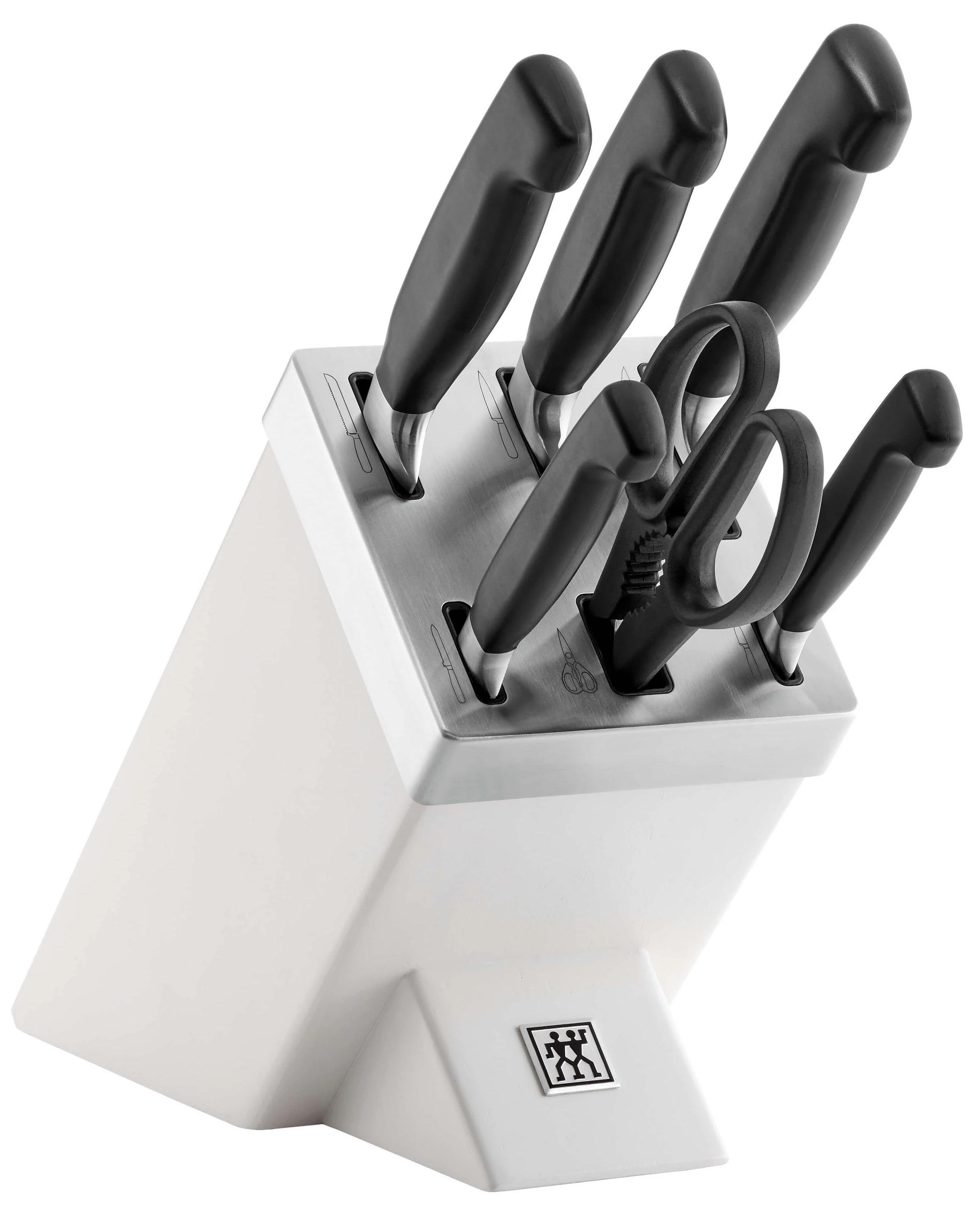 Virtuvės peilių rinkinys Zwilling Four Star 35148-207-0, 7 dalių, Baltas pagrindas