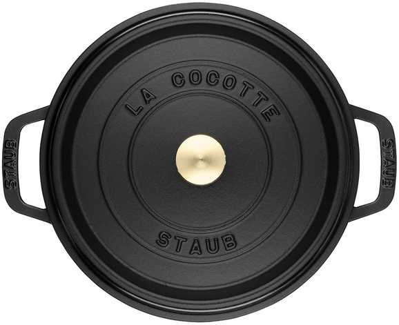 Apvalus ketus puodas Zwilling STAUB 8,35 l, 30 cm, juodos spalvos