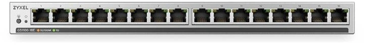 „Zyxel GS1100-16/16-port 10/100/1000Mbps Gigabit Ethernet“ komutatorius, be ventiliatoriaus, 802.3az (Žalias), darbalaukio