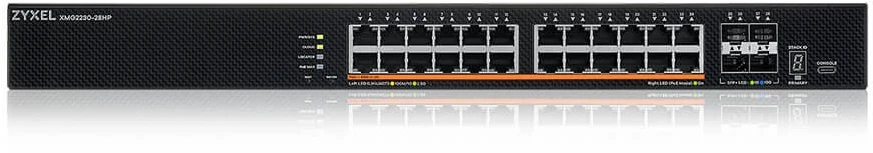 Zyxel XMG2230-28HP Valdomas L2/L3 2.5G Ethernet (100/1000/2500) Maitinimas per Ethernet (PoE) 1U Juodas