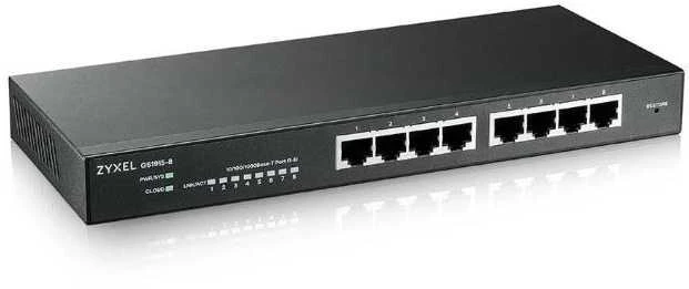 Šakotuvas Zyxel Valdomas jungiklis gs1915-8 8port gbe smart mode switch nebulaflex cloud