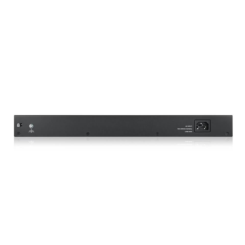 Šakotuvas ZYXEL GS1900-48HP V2, 48-PORT GBE L2 SMART SWITCH, 170 WATT RACKMOUNT (5Y WARRANTY)