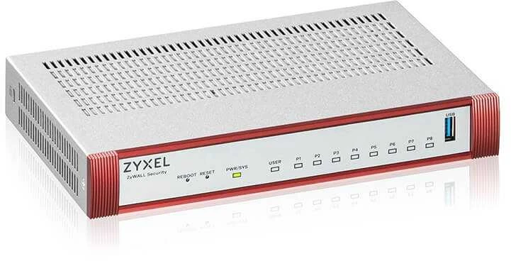 Maršrutizatorius ZYXEL USG FLEX 100 HP, 7 GIGABIT USER-DEFINABLE PORTS, 1*1G POE+, 1*USB WITH 1 YR ENTRY DEFENSE PACK