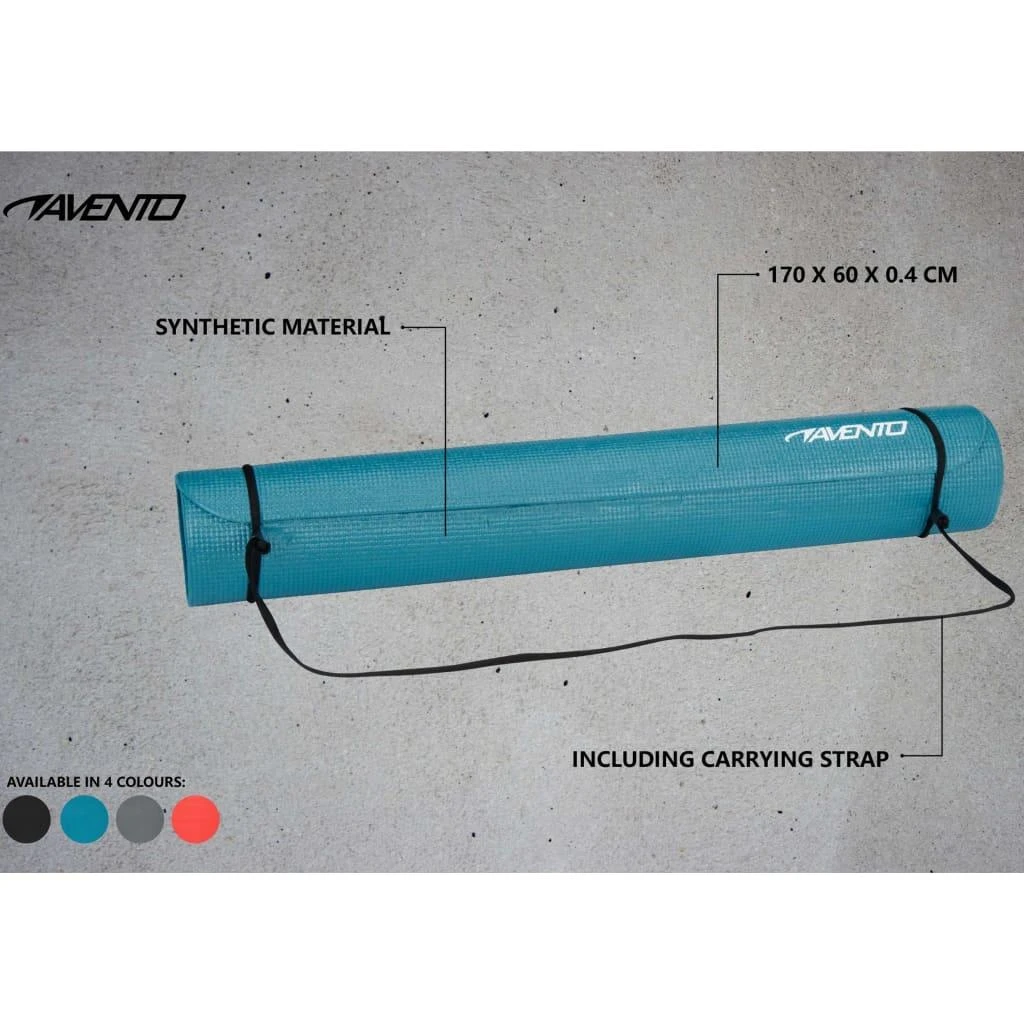 Schreuders Sport Kilimėlis fitnesui/jogai AVENTO 42MB 173x61x0,4cm Juodas