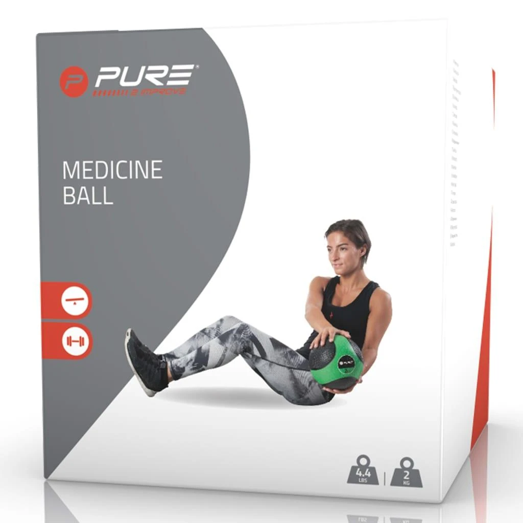 Pure2Improve Medizinball 2kg Grün