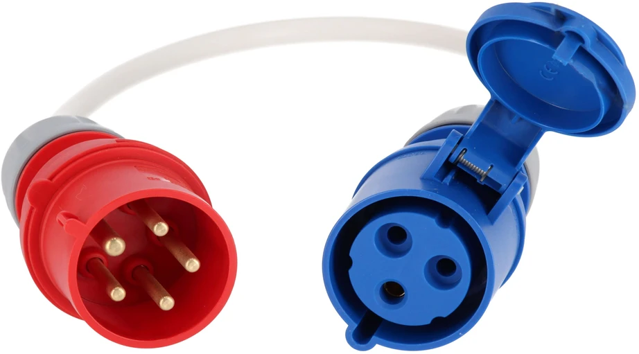 3 fazių adapteris su 1 Fazės kištuku