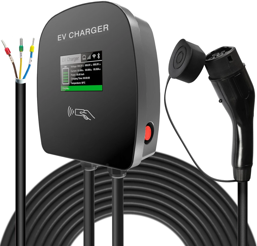HYSUN firmos įkrovimo stotelė Wallbox 11kW su type 2 laidu, 5m ilgio, OCPP protokolu