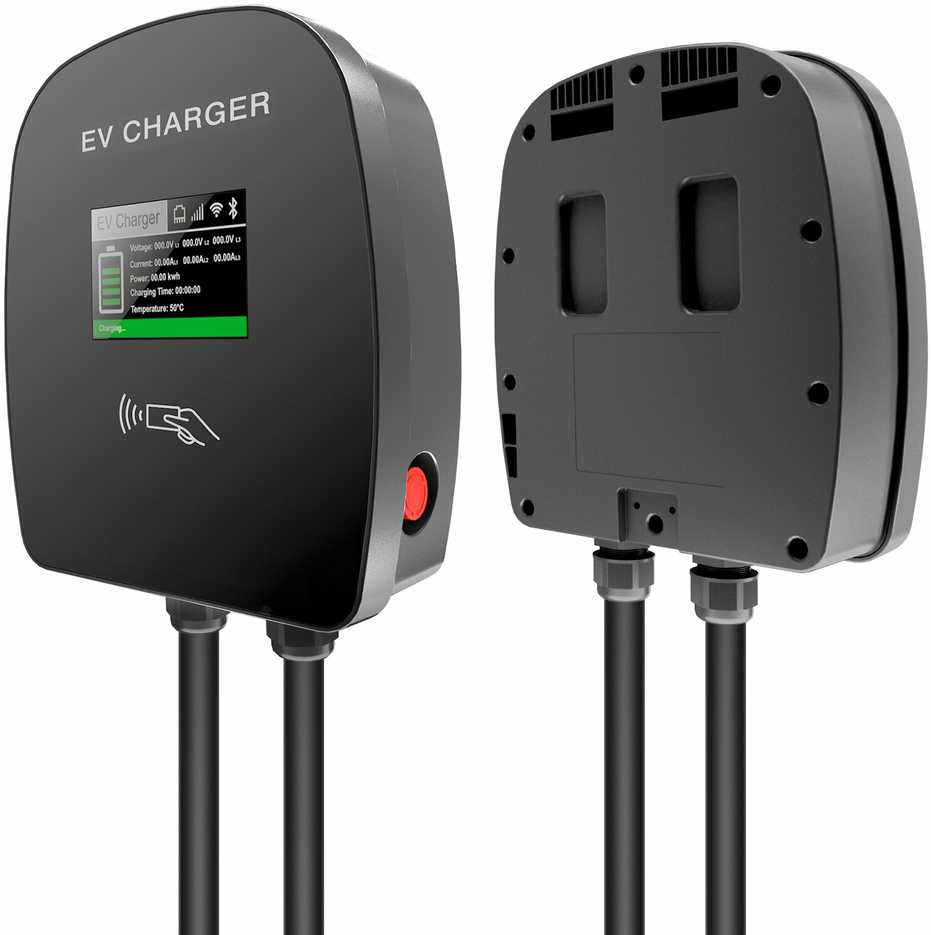 HYSUN firmos įkrovimo stotelė Wallbox 22kW su type 2 laidu, 5m ilgio, OCPP protokolu,