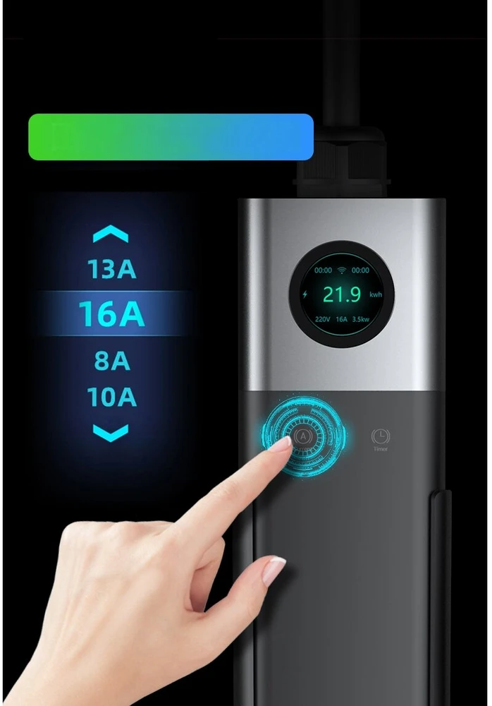 Įkrovimo laidas 220V - type 2 ( 16A, 1 fazė 3,3 kW) su Wi-Fi funkcija