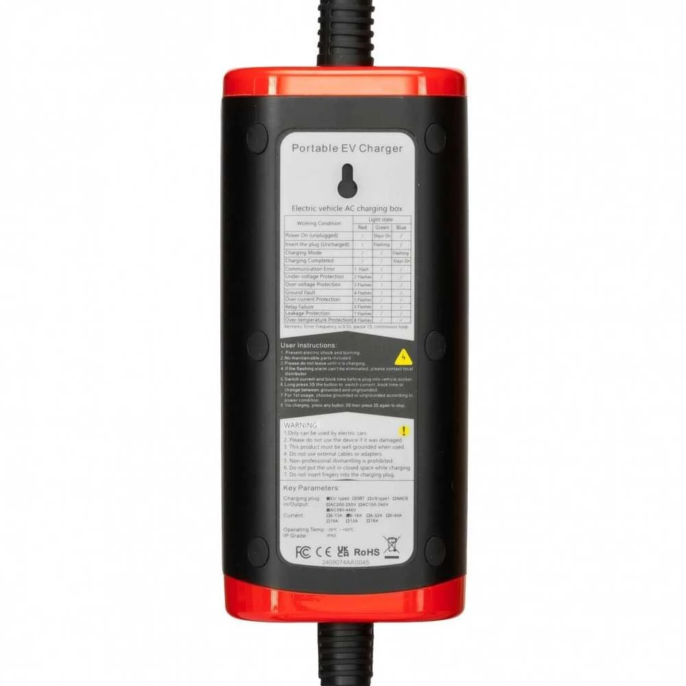 Įkrovimo laidas 480 V - type 2 ( 32A, 3 fazės 22 kW)