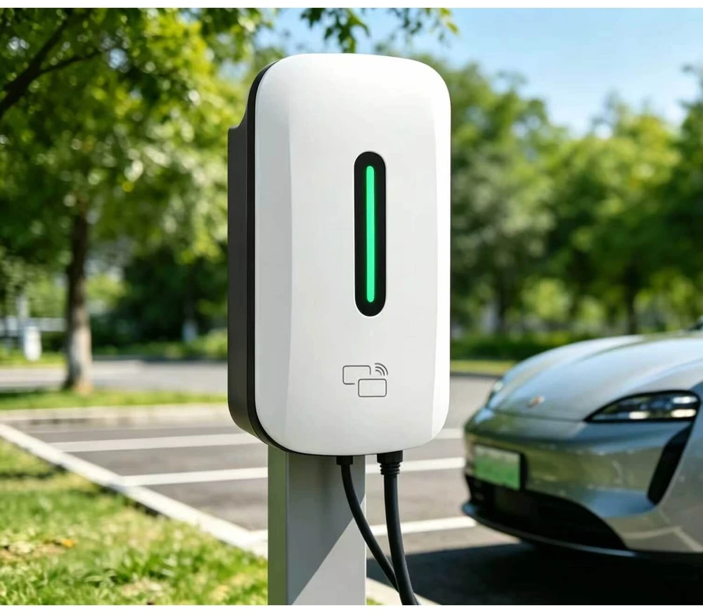 Įkrovimo stotelė 22kW su programėle ir type 2 laidu 5m ilgio