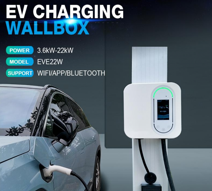 Krovimo stotelė 7kW CN-ANS firmos, su programėle, RFID kortele ir OCPP protokolu