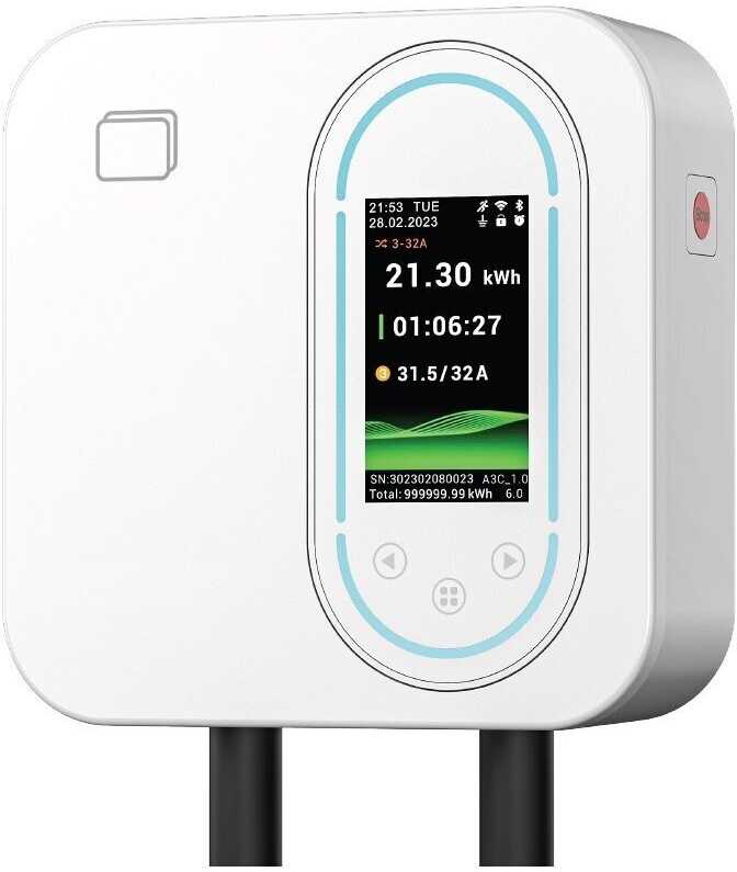 Krovimo stotelė 7kW CN-ANS firmos, su programėle, RFID kortele ir OCPP protokolu