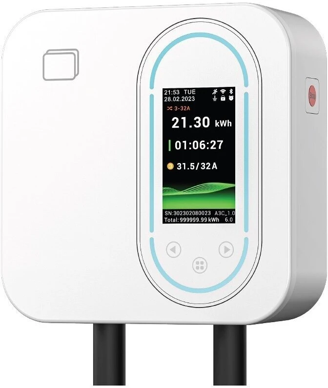 NAUDOTA Krovimo stotelė 22kW CN-ANS firmos, su programėle, RFID kortele ir OCPP protokolu