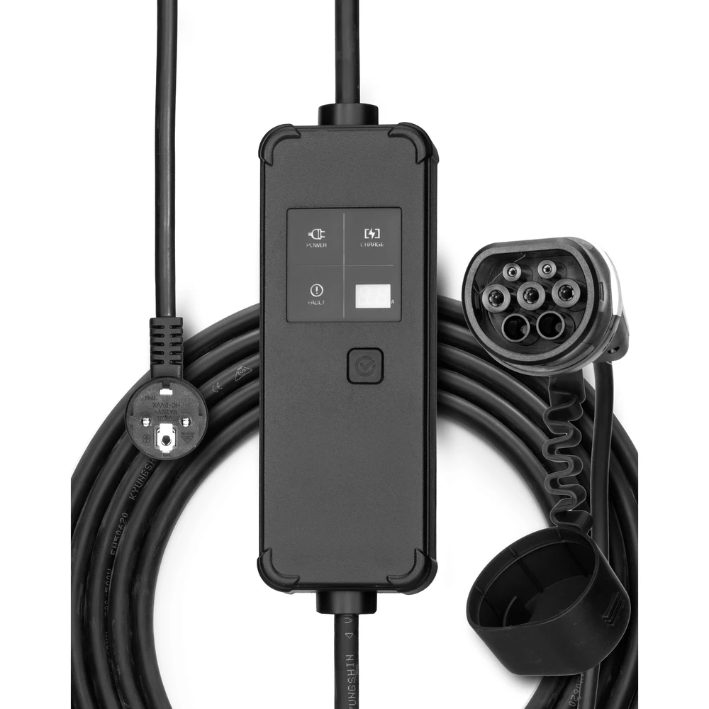Naudotas originalus įkrovimo laidas 220V - type 2 (12A, 1 fazė 3 kW) - 5 m ilgio (Kopija)